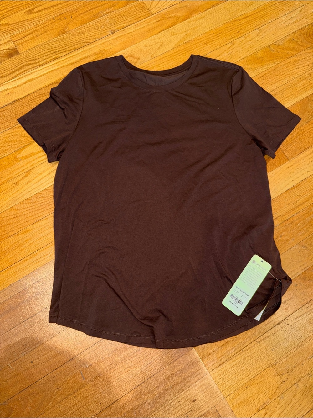 CRZ YOGA Women's Short Sleeve Tee in Dark Brown